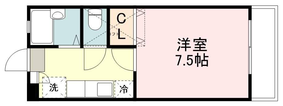 Ｋハウス参番館 106号室 間取り