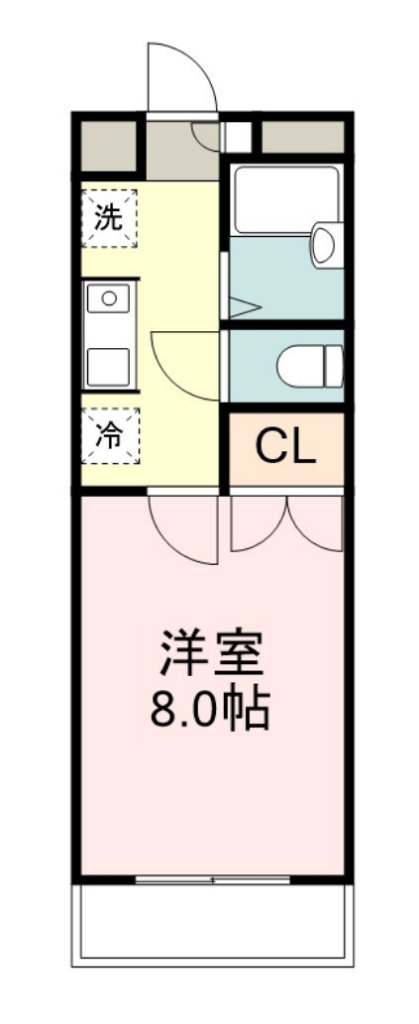 アラモード旭ヶ丘 208号室 間取り