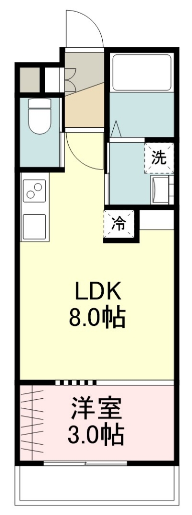 プランド東照宮 302号室 間取り