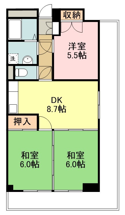 パレス上杉 間取り図