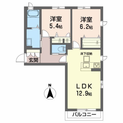 シャーメゾン薬師堂Ⅱ 103号室 間取り