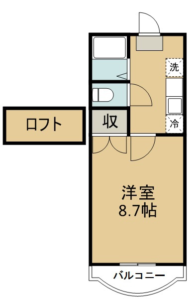 ホワイトキャッスル遠見塚１４番館 202号室 間取り