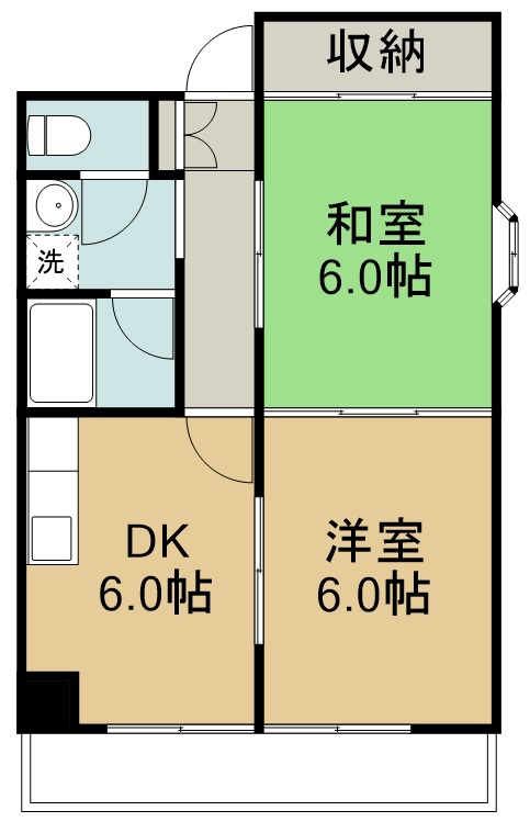 名取ビル富弥 201号室 間取り