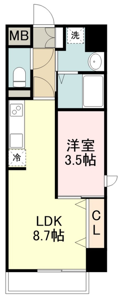 ＬＵＡＮＡ・ＡＩＲ・ＲＥＳＩＤＥＮＣＥ錦町 間取り図