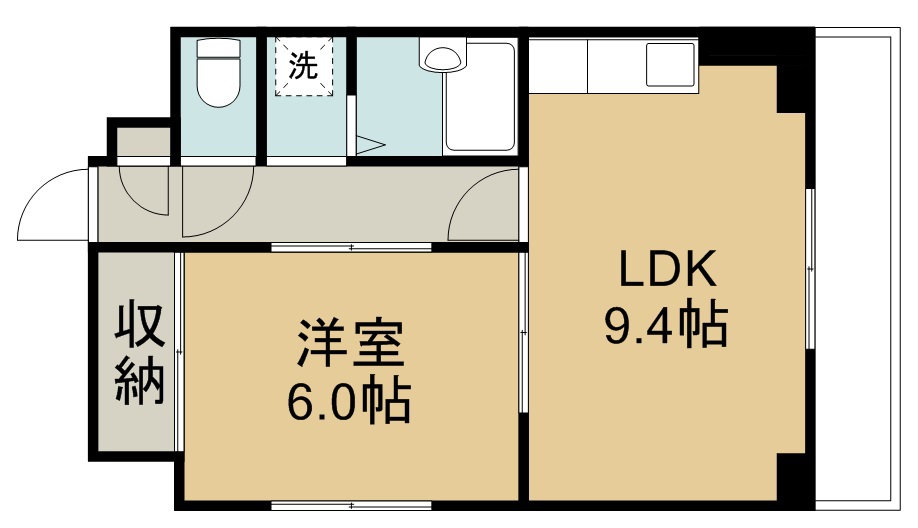 キャピタル萩野町 503号室 間取り