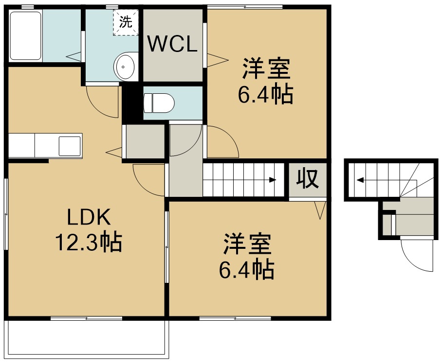 クレイドルＡ 間取り図