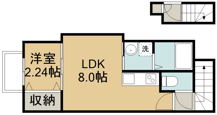 （仮称）南小泉１丁目アパートＢ 201号室 間取り