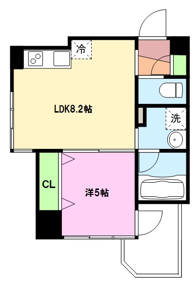 フェリシダ五橋 間取り図