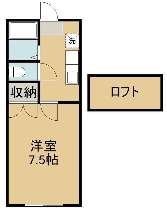 ホワイトキャッスル南小泉ビレジＢ棟 106号室 間取り