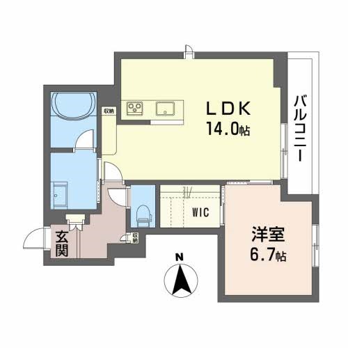 薬師堂館 201号室 間取り