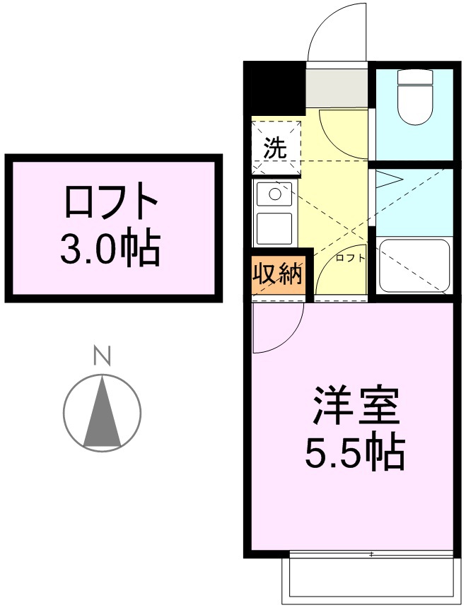 アップルハウス旭ヶ丘４ 間取り図