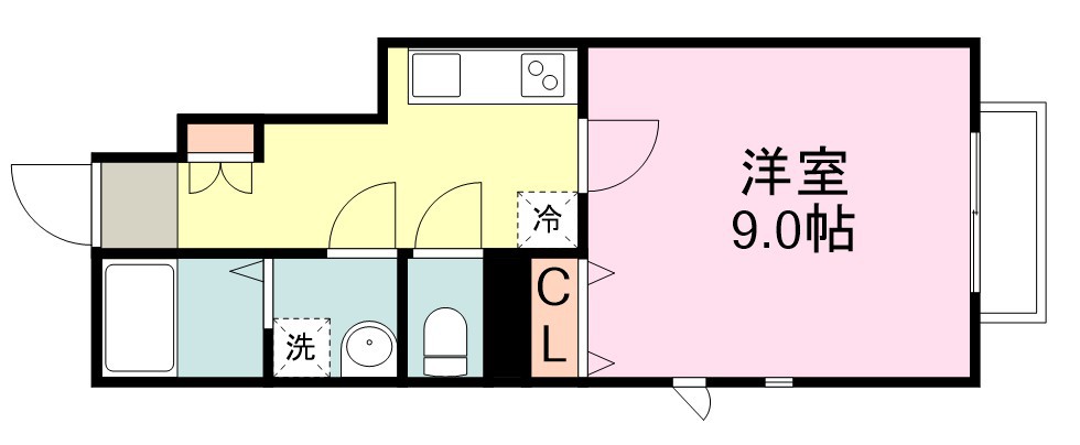 アスコット台原Ｂ棟 間取り図