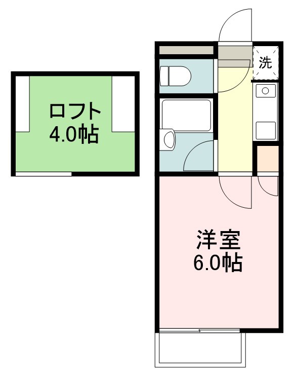 サンライズハッコウ小松島 間取り図