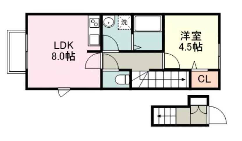 アスコット台原Ｂ棟 間取り図