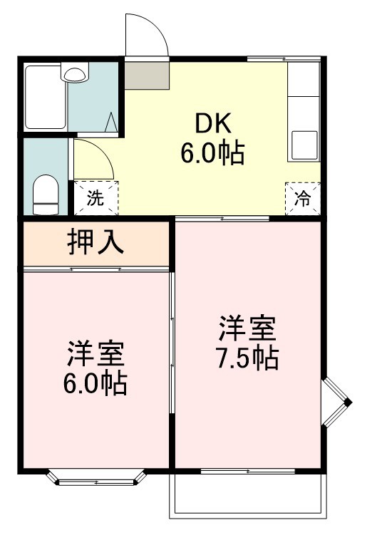 エスライトヒルズＢ 間取り図