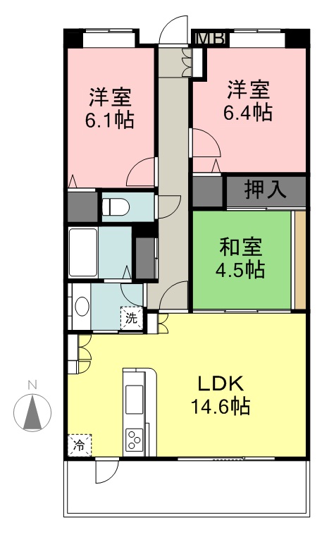 ＭＦＰＲコート宮町 間取り図