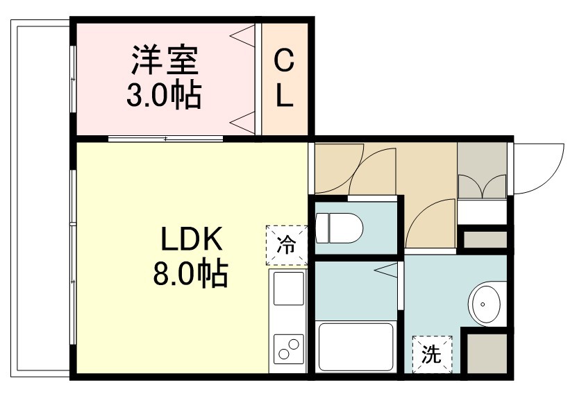ＢＬＥＳＳＥＤ　ＬＩＦＥ花京院 間取り図
