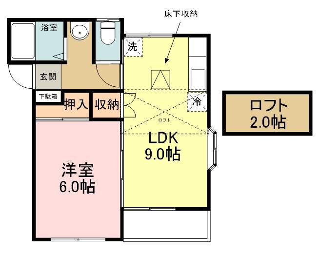 グレイスフル貝ヶ森 202号室 間取り