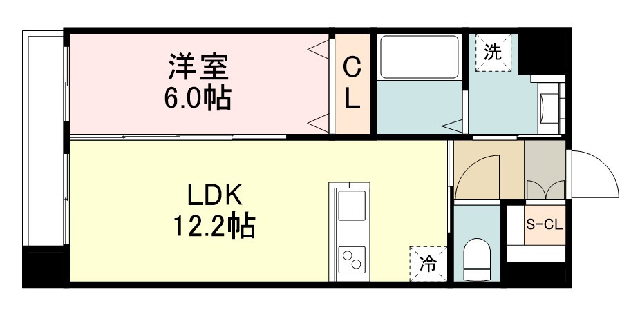 パルメゾン長町 1303号室 間取り