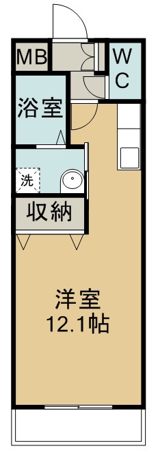 ウィング遊 105号室 間取り