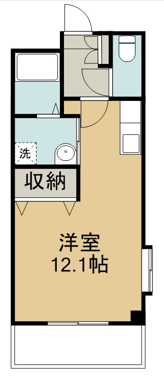 ウィング遊 208号室 間取り