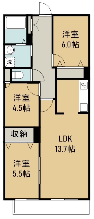 １０８宮千代 間取り図