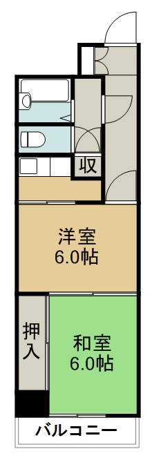 グランドール大和町 1002号室 間取り