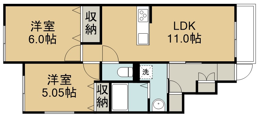 Ｐａｗｓ沖野 間取り図