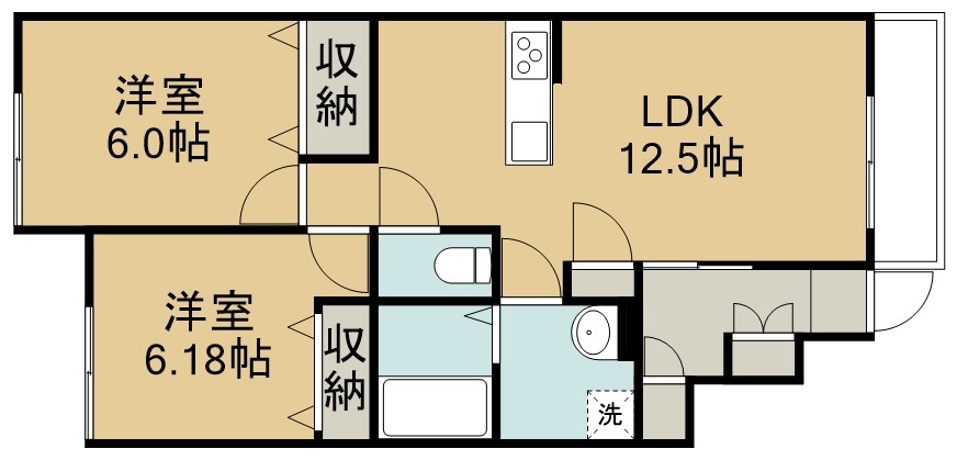 Ｐａｗｓ沖野 間取り図