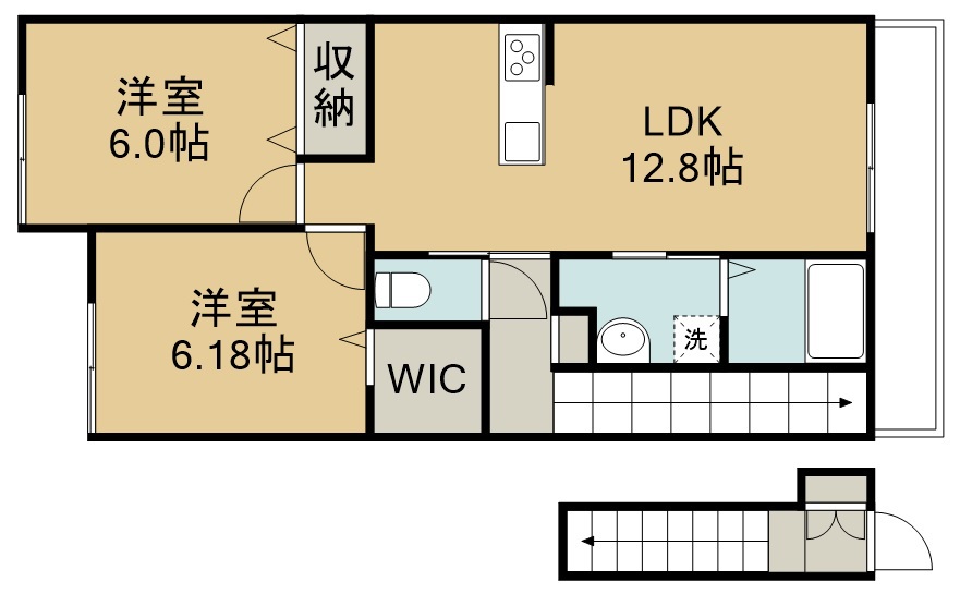 Ｐａｗｓ沖野 間取り図