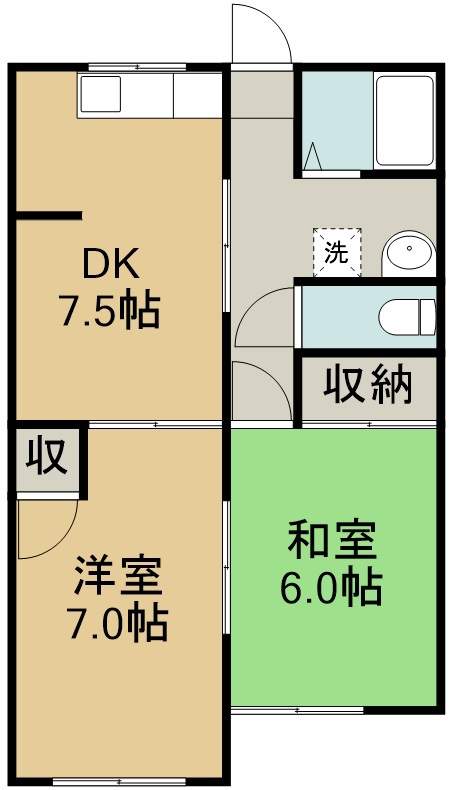 コーポさつき 103号室 間取り