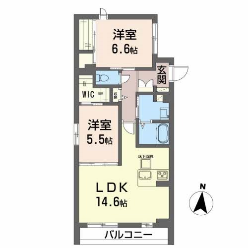 クラージュ銀杏町 間取り図