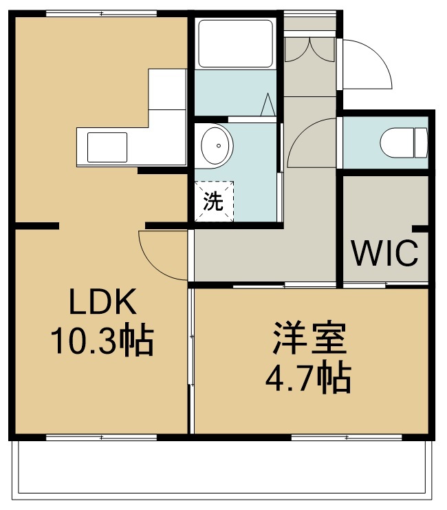 テレパレス榴ヶ岡２号棟 間取り図