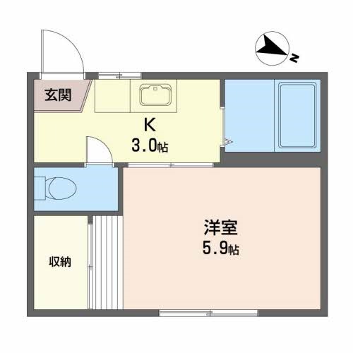 フロンティア５番館 202号室 間取り