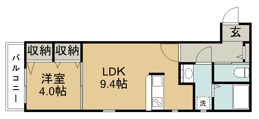 メゾンエスポワール成田町 105号室 間取り
