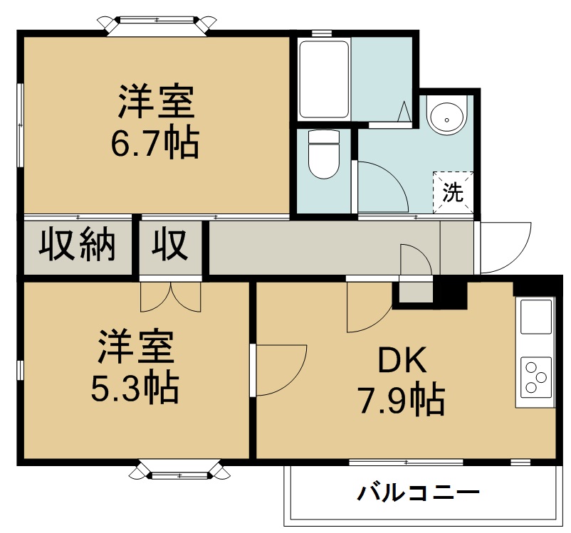 ＳＤハイツ古城Ａ棟 間取り図