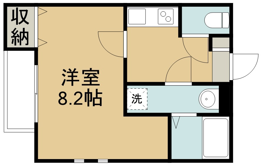 ｅａｓｔ　ｍａｒｅ　榴岡公園 201号室 間取り