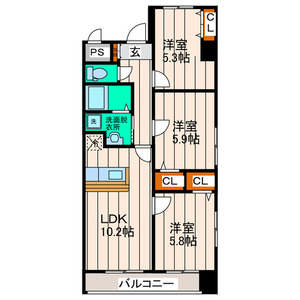 新田東レジデンス五番館 間取り図