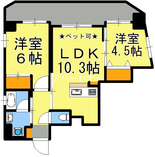 鹿児島県鹿児島市小川町 間取り