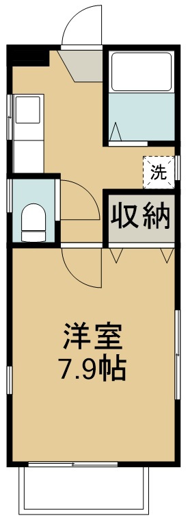 二の森グリーンハイツ 102号室 間取り