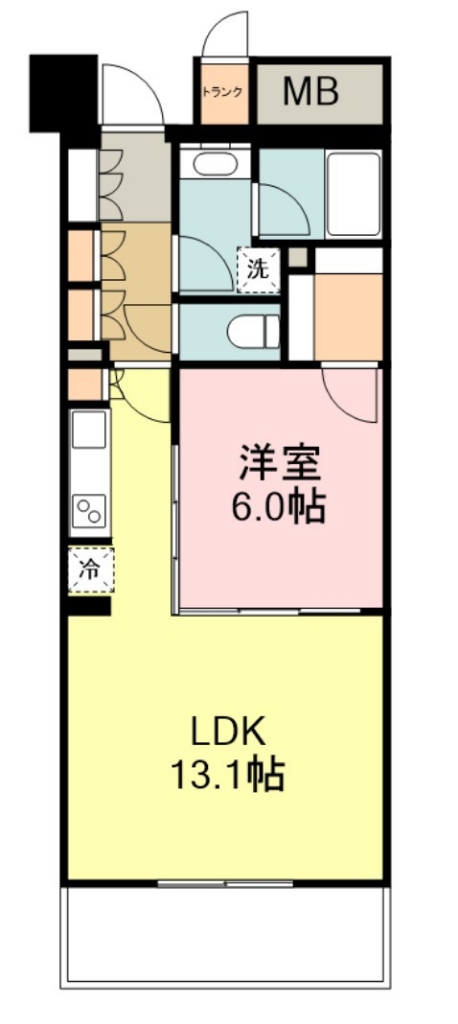 パークアクシス仙台 803号室 間取り