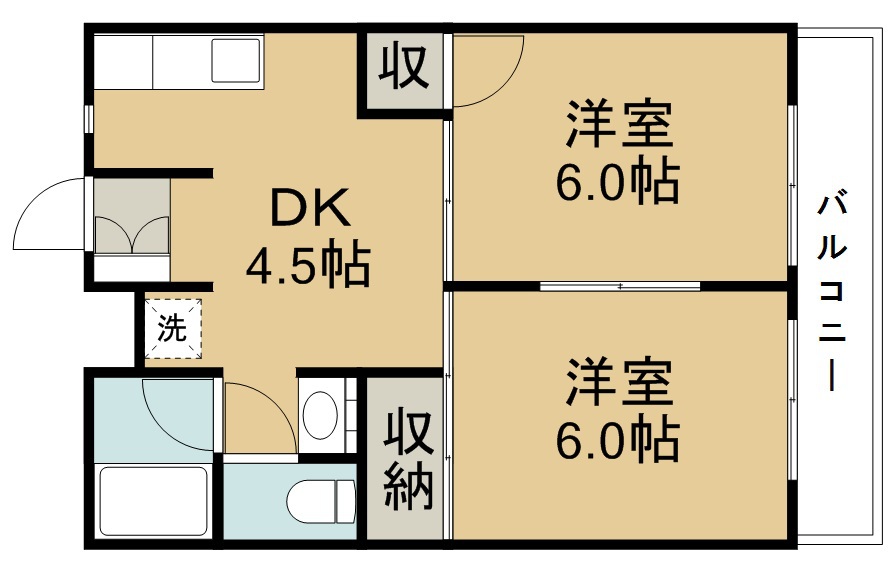 ファミール木ノ下 205号室 間取り