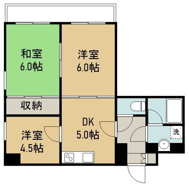 ボヌールⅠ 402号室 間取り