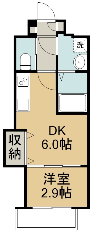 シェルグランデ原町 1302号室 間取り