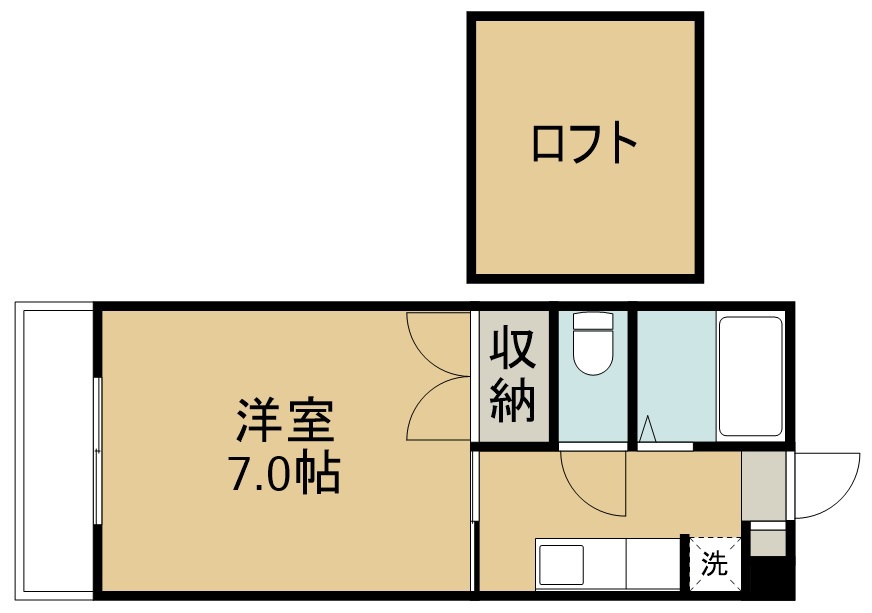 プリンスコートオークＤ棟 102号室 間取り