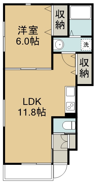 ＣＩＴＹ福田町 106号室 間取り