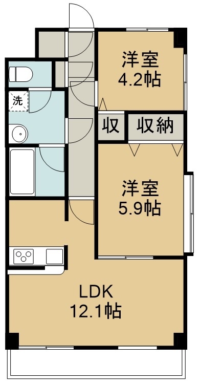 パルテノン新田 間取り図