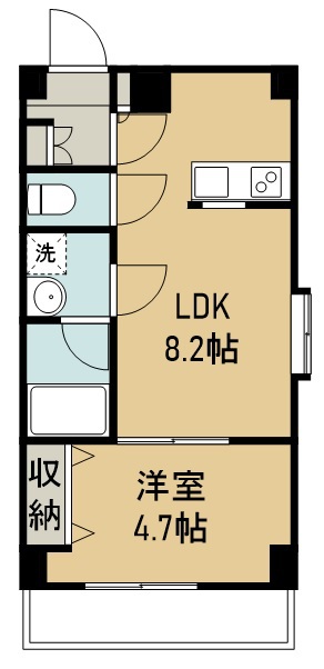エアフォルク平成 403号室 間取り