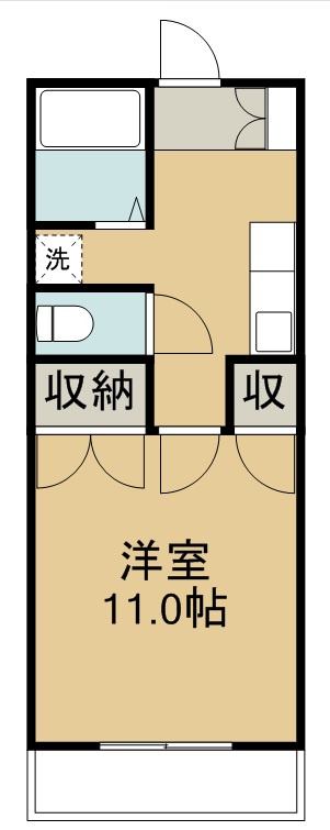 ベルメゾンＭＩＹＡＺＡＫＩ 202号室 間取り
