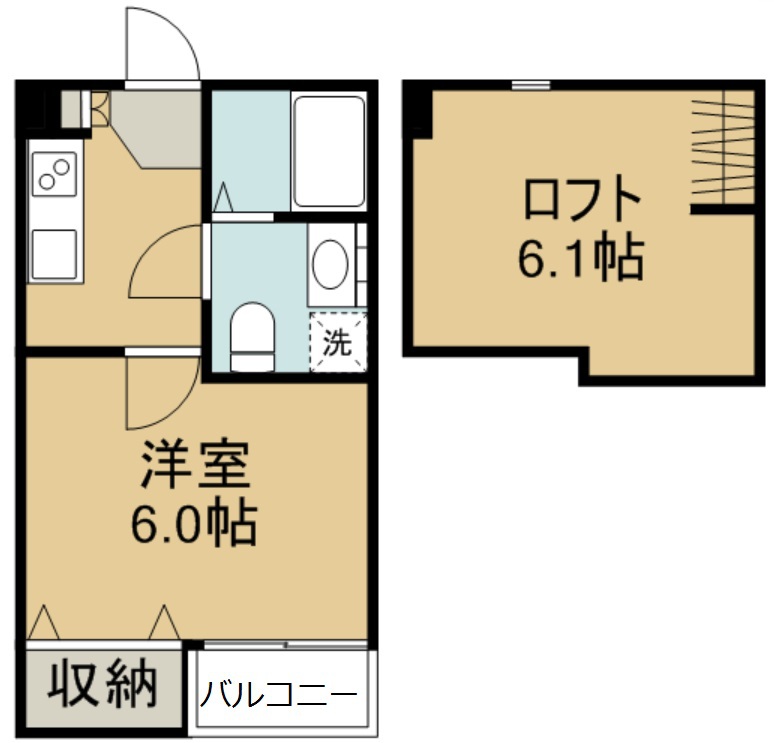 ｋｏｍａｎｅｋａ 203号室 間取り